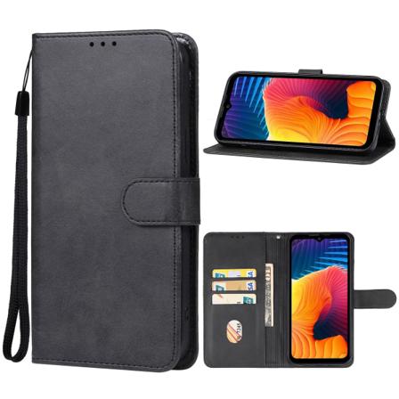 For Doogee V30 5g Lær Telefonveske Black