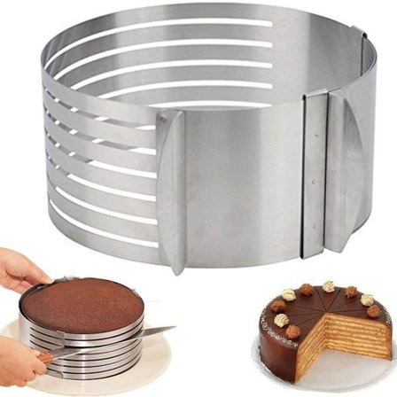 Ring Cutter Lagkage Slicer, Justerbar Ring 7 Lag Mousse, Til