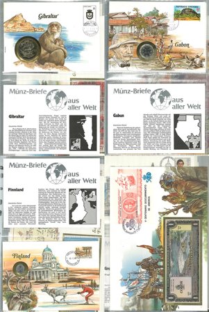 Hele verden - Samling af møntbreve E-K i 1 ringbind