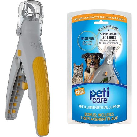 Peticare LED-lys for neglklipper for kjæledyr - Perfekt for å klippe klør på katter og hunder
