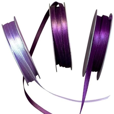 Satinband - RAYHER - 3 x 6 m - 100% polyester - Lila