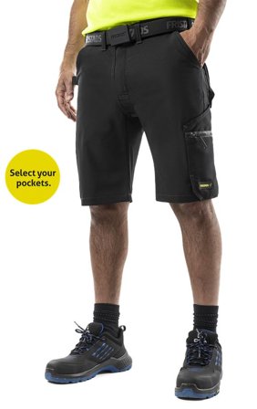 Arbetskläder Fristads Herr Flex hantverkarshorts stretch 2803 GHST, Svart
