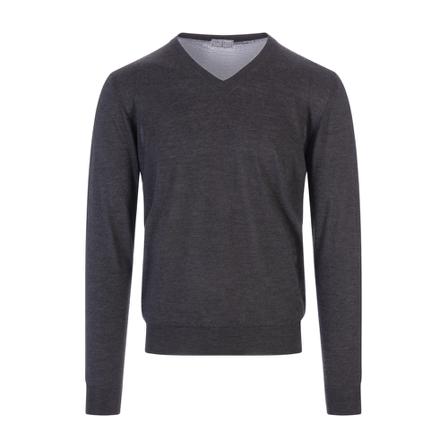 Fedeli - Stickade Tröjor - Grå - Herr - Storlek: 5xl, Herr, Storlek: 5XL