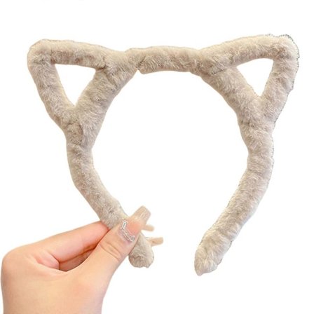 Katteøre Hårbøjle Foto Rekvisitter Pelsagtig Hårbøjle Hovedbøjle Fest Hovedbeklædning Sjove Hårbøjler til Musikfestival kaffefarve
