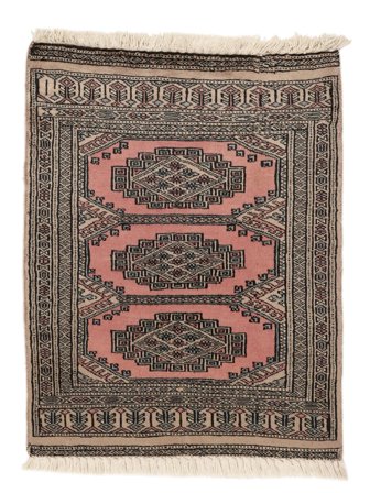 Pakistan Bokhara 2Ply Teppe Håndknyttet 60X80 Brun/Svart Pakistan