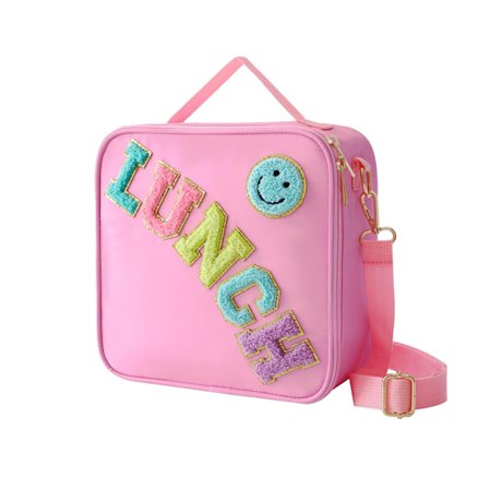 Isoleret madtaske, pink dame madkasse, genanvendelig lækagesikker isoleret mulepose (egnet til arbejde, picnic, camping)