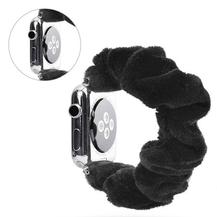 Apple Watch Series 5 44mm mönster trasa klockarmband - svart