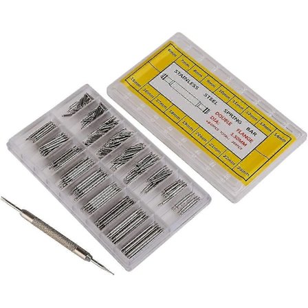 360 stk 6mm - 23mm Rustfritt Stål Urrem Reparasjonssett (sølv)