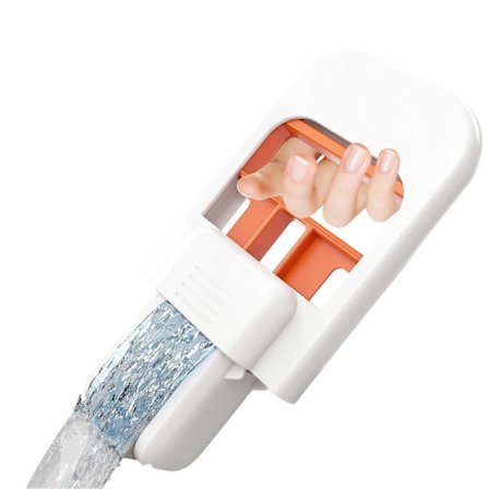 Mini MOP Kompakt Selvrensende Smal Gulvmopp Lettvekt For Små Rom Oransje Håndholdt Mopp Med 1 Svamphode (FMY)