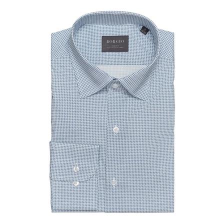 Borgio, koszula calimera długi rękaw slim fit 00285 Niebieski, Mężczyzna, Rozmiar: M