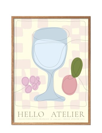 Poster & Frame Hello Atelier - Du Vin - Multi/patterned - 50X70CM