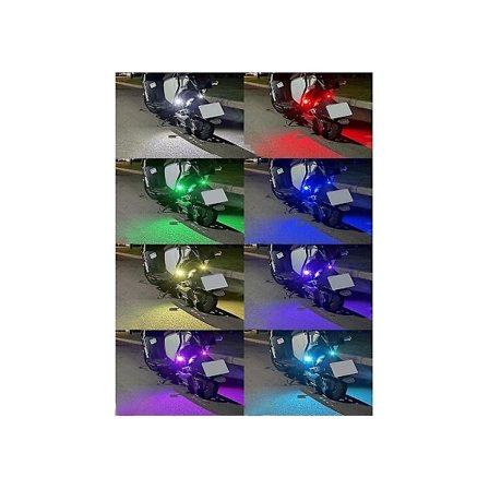 6 stk Motorcykel LED Advarselslys Universal Mini Signal Lys Drone Med Controller Blinklys 8