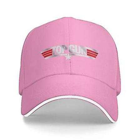 Fashion Top Gun Baseball Cap Unisex Voksen Amerikansk Film Justerbar Pappahatt For Menn Kvinner Hip Hop [JKW] (Rosa)