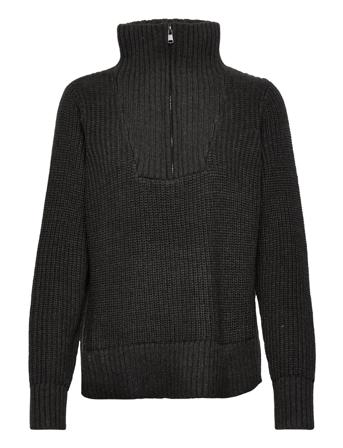 Cc Heart Avery Zip Knit Sweater Black Coster Copenhagen