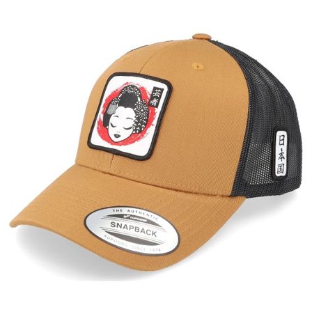 Yapan - Brun trucker Keps - Geisha Retro 2 Tone Caramel/Black Trucker @ Hatstore