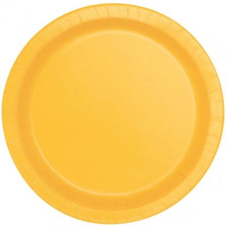 Tallrikar gula 8-pack - Dukning & Dekoration - Student Dekoration - Kalaslagret.se