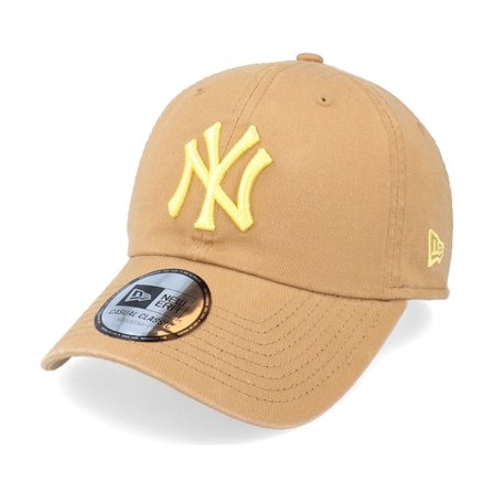 New Era - MLB Beige unconstructed Czapka Z Daszkiem - New York Yankees League Essential 9TWENTY Wheat/Yellow Dad Cap @ Hatstore
