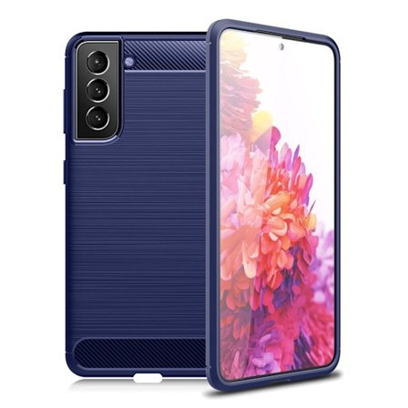 Carbon Flex case Samsung Galaxy S21 FE - Blå