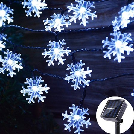 Dazzle Bright Solcells Jul Snöflinga Ljus Utomhus