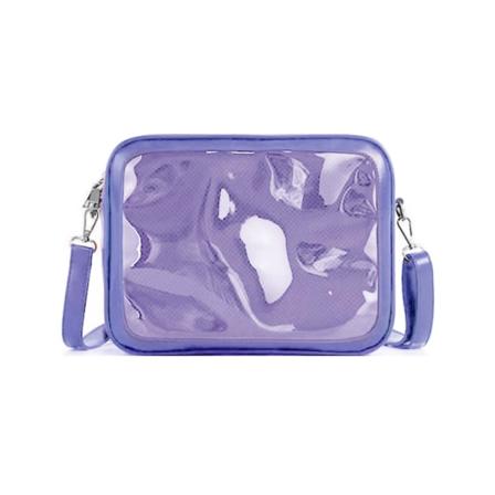 Dam Ita Messenger Bag Dam axelväska i japansk stil Flickor Söt Transparent Crossbody-väska Studentväska Purple