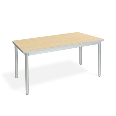 Classroom table ENVIRO, 1200x600x640 mm, maple, silver