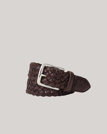 Polo Ralph Lauren Braided Leather Belt Ruskea Vyöt Pojat - Kids Brand Store