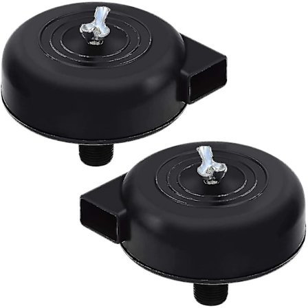 2 stk Kompressorfilter, 16mm 3/8pt Hanngjenger Stille Kompressor For Luftkompressor (svart)