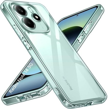 Skal - Phonillico - Xiaomi Redmi Note 14 5G - Silikongel TPU - Ultratunt - Transparent