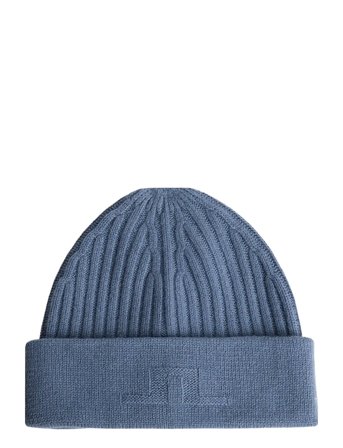 J. Lindeberg Jive Wool Beanie - Blue - ONE SIZE