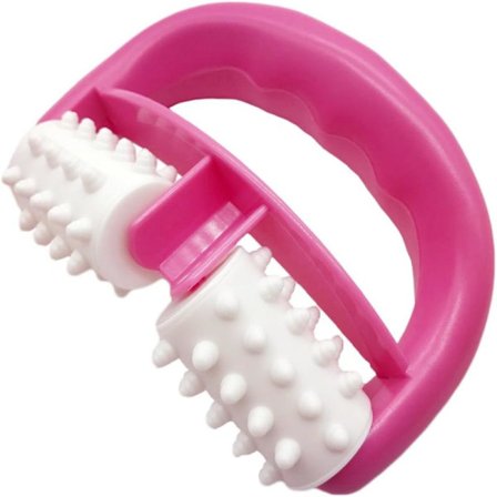 Plast Manuell Rundt Håndtak 2 Hjul Muskelmassasje Rulle Massasjeapparat Cellulittrulle