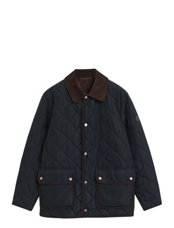 GANT Quilted Fleece Jacket - Navy - XXXXL