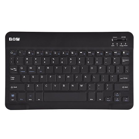B.O.W Bluetooth Trådlöst Tangentbord Uppladdningsbara Tangentbord För IOS Android Windows Svart
