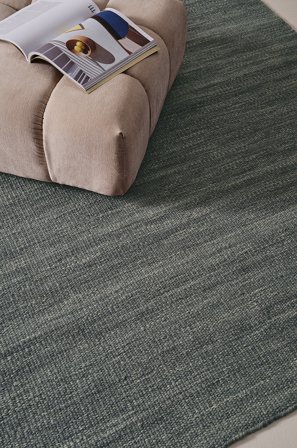 Jotex - Ullteppe Bomull/Polyester/Ull/Viskose Stålblå COMO - Kjøp Ulltepper hos Jotex