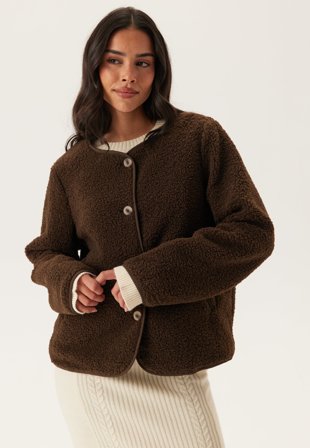 VILA - Viada Teddy Jacket - Coffee Bean