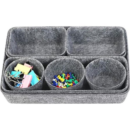 (Grå) 8 Pak Filtopbevaringskasser - 4 Specifikationer - Filt S