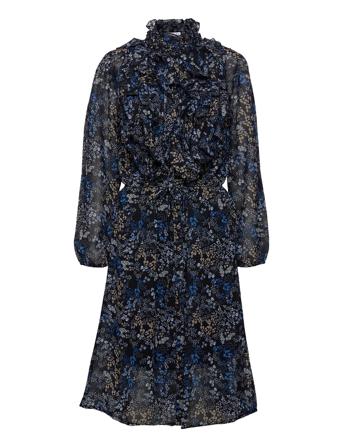 Liljasz Ls Dress Knelang Kjole Marineblå Saint Tropez