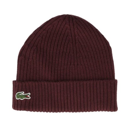 Lacoste - Rød cuff Lue - Bonnet Expresso Cuff @ Hatstore
