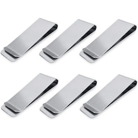 Pengeklips i rustfrit stål, pengeseddelholder, minimalistisk tegnebog, super tynd gave
