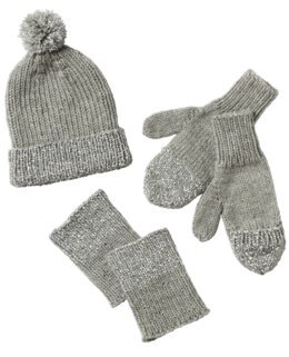 Strikkeopskrift Hue, flip-top vanter & pulsvarmere - Järbo