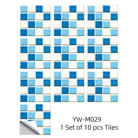 Laattatarrat mosaiikkilaattatarrat 10 kappaleen sarjassa