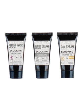 Ecooking Skin Care Face Box 3 Set cont.: Day Ceam SPF 20 15 ml + Night Cream Fragrance Free 15 ml + Peel Mask 15 ml 1.0items