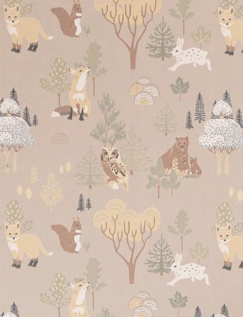 Majvillan Wallpaper Deep Forest Soft Beige - Beige - 1005X 53CM