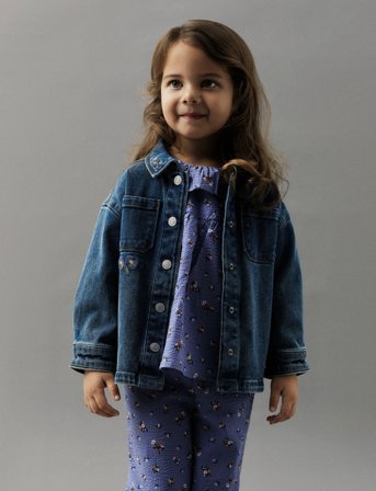 name it Nmfkara Emb Dnm Jacket 1224-Fr - Blue - 92