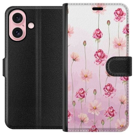 Kompatibel Tegnebogsetui til Apple iPhone 16 Rose Petal Whisper