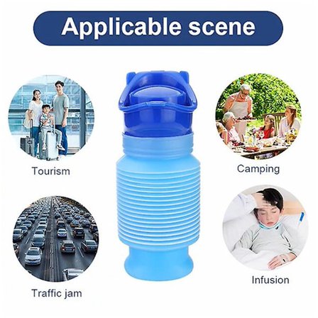 Bærbar Urinal for Menn og Kvinner, Reise, Camping, Biltoalett, Tisseflaske, Nødsett