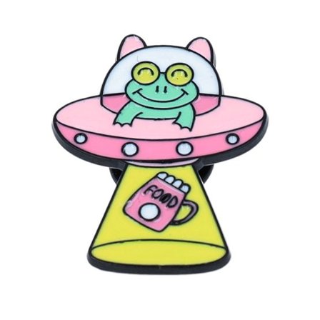 Cap Pins - Svart Tillbehör - Cute Ufo Metal Enamel Pin @ Hatstore
