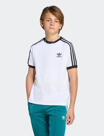adidas Originals 3 Stripe Tee - White - 128