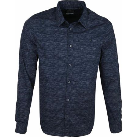 Petrol Overhemd Gemêleerd , Blauw , Heren , Maat: M