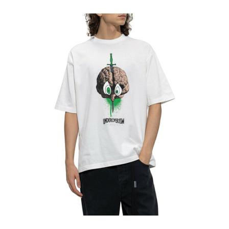 Undercover Printed T-shirt , Wit , Heren , Maat: L