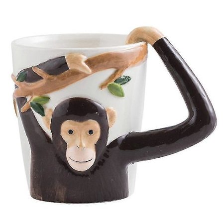 Apina kuvioinen keraaminen kahvimuki teekuppi uutuuslahja